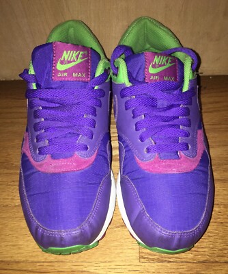 Nike Air Max 1 Womens Size 8 Purple Mean Green Rave Pink 319986
