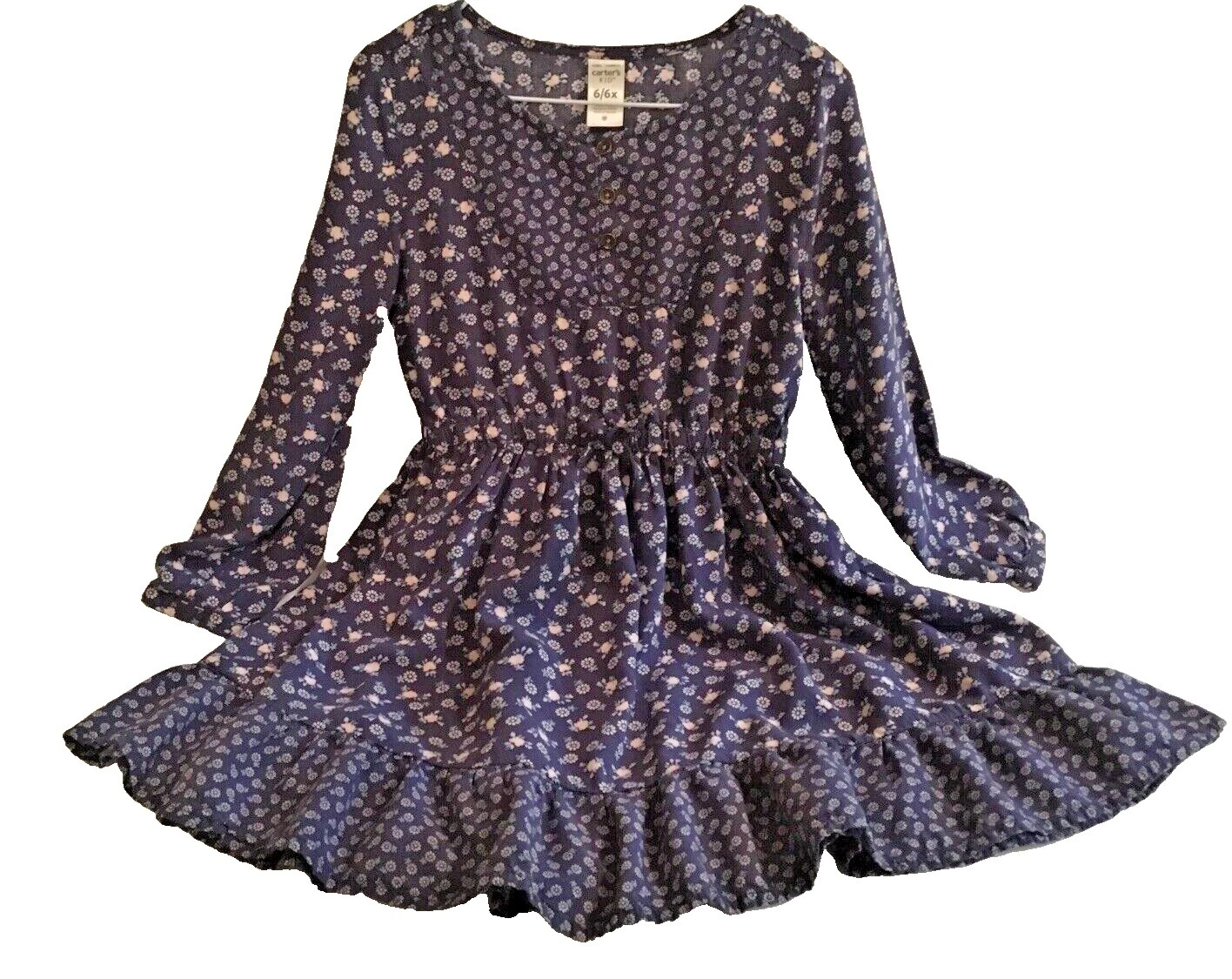 Vestidos Azul Manga Larga Carter's para Niñas