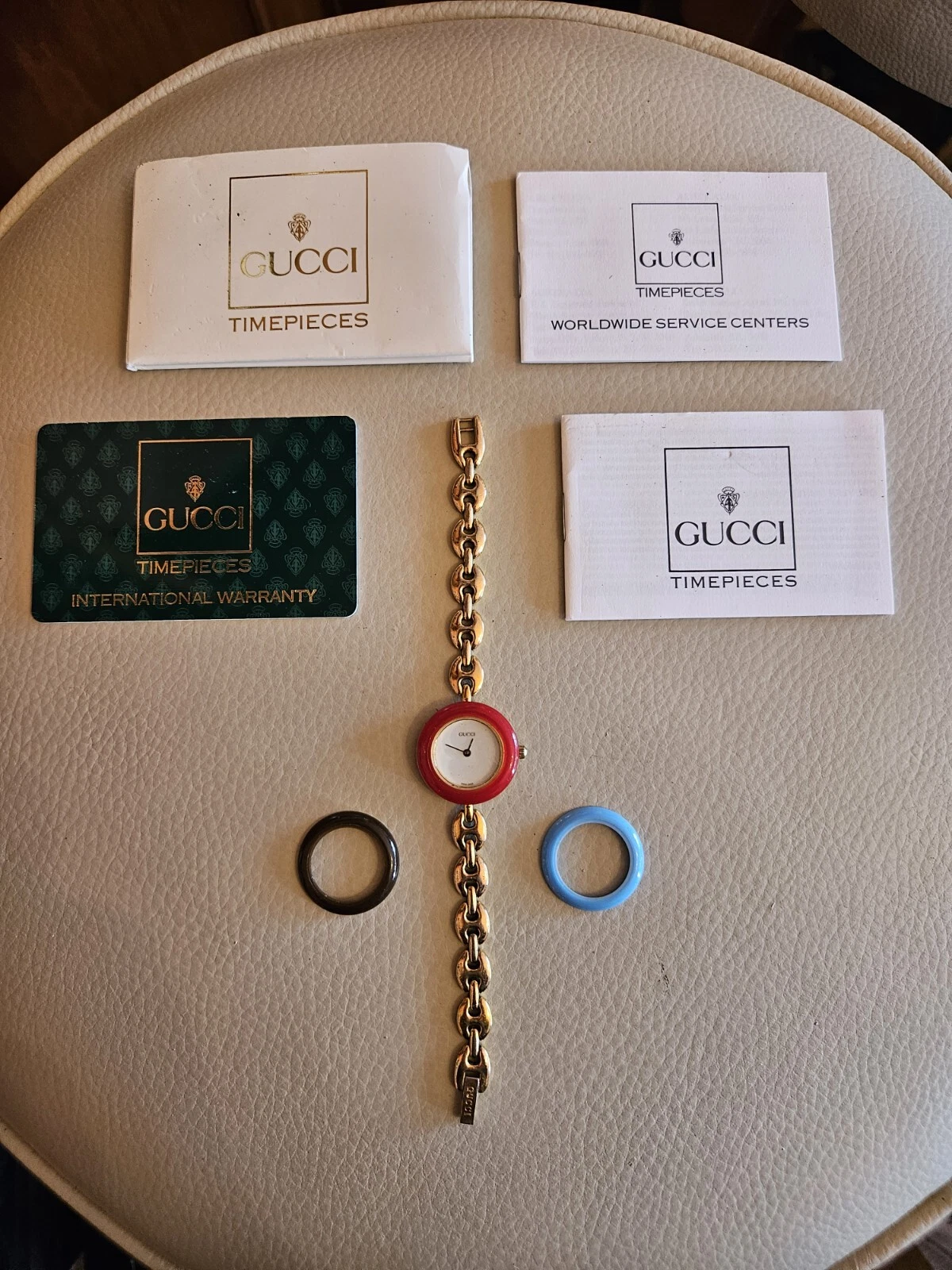 Gucci donna 11 12. 2 Lunette intercambiabili Bracciale Orologio Vintage ..