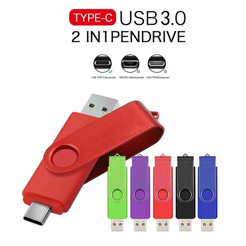 USB 3.0 Memory Stick 128GB 64GB 32GB 16GB 2in1 Type C USB C Flash Drive Pendrive