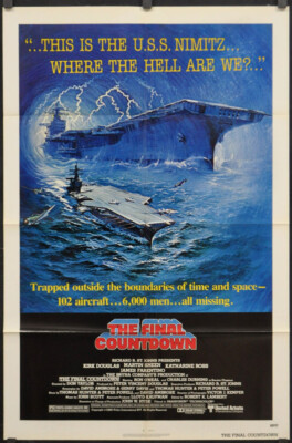 Final Countdown 1980 27X41 Mnt Film Poster Kirk Douglas Martin Sheen Uss Nimitz