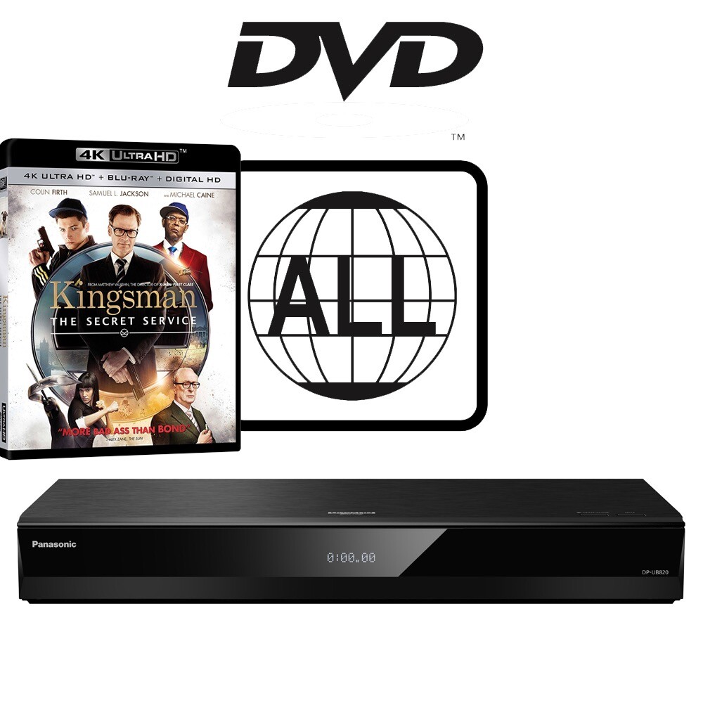 Panasonic Blu-ray Player DP-UB820 MultiRegion for DVD 4K inc Kingsman UHD