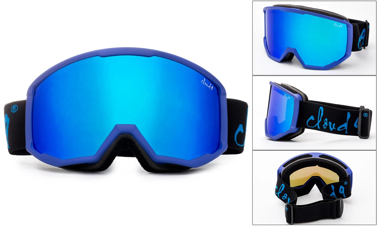 Men s Blue Large Ski Snowboarding Goggles Anti Fog Triple Layered