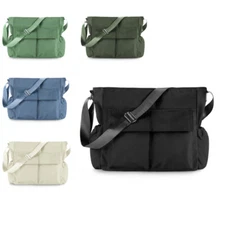 Canvas Shoulder Messenger Bag Crossbody Bag Laptop Bag