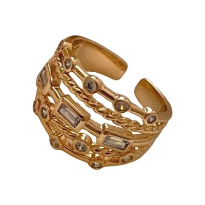 Statement Geometric Rings with Bendable Comfort Fit for All Finger Sizes