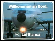 Werbe Aufkleber - Lufthansa - Willkommen an Bord - 12x9cm - Vintage 80er 90er