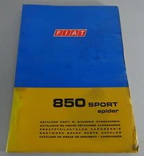 Parts Catalog / Body Parts List Fiat 850 Sport Spider Stand 03/1970
