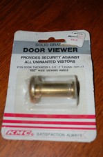 Vtg. Solid Brass Door Viewer K Mart KMC 180 DEGREES View KMART