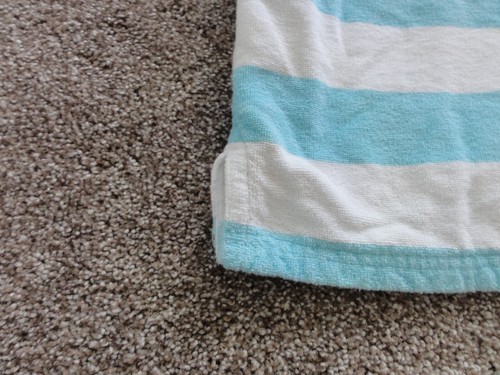 TODDLER BLUE & WHITE STRIPED TERRYCLOTH BEACH BATHING COVERUP DRESS SIZE 2/3 - Picture 8 of 9