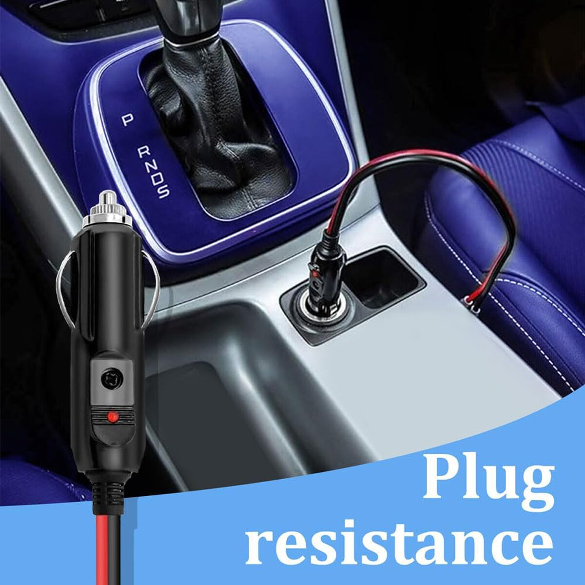 2/4PCS 12V-24V Fused LED Light Cigarette Lighter Male Plug Replacement w/ Leads