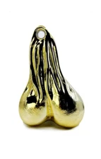 4" BULL NUT'S (BRASS CHROME METAL) - BIG RIG DANGLER BALLS TRUCK NUTZ