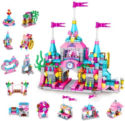 568PCS Princess Castle Building Blocks Toy from 6-12 Years for Girls, 25-in-1