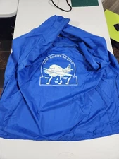 Vtg 747 plane Hartwell Bomber Jacket Mens Sz Large Snap Up MADE USA 