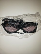 Be Wicked Lace Lingerie Pink Black Bra Large Brand New with Tags