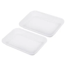11.9x8.4" Fast Food Tray, 2 Pack Plastic Serving Tray Reusable Rectangle Tray