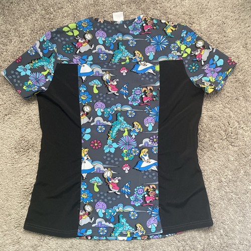 Disney Alice In Wonderland Scrub Top Size Medium - Picture 24 of 24