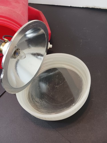 Torcia Rayovac vintage con manico USA rosso bianco non testata senza batteria - Foto 9 di 12