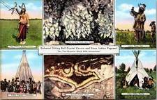 Duhamel Sitting Bull Crystal Cavern Sioux Indian Pageant South Dakota Postcard