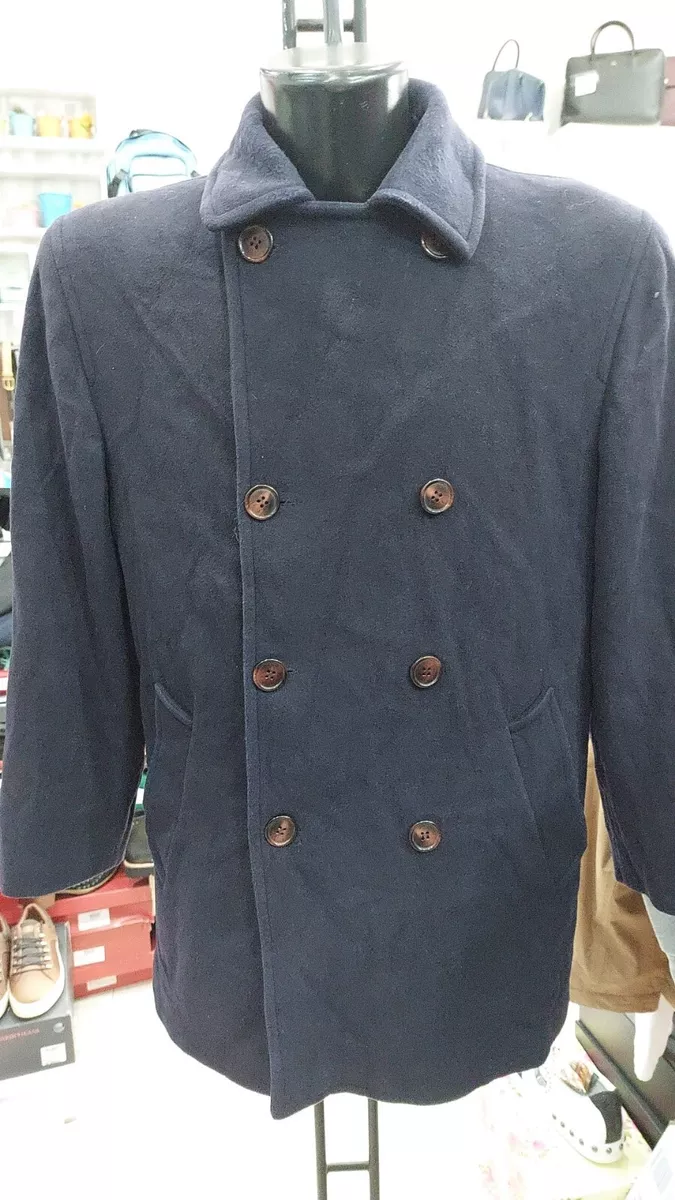 CHARLES VALENTINO Coat Mix Cashmere Used Man Blue TG 48 PGC388PI