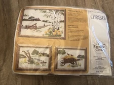 The Creative Circle Cross Stitch Kit Plow and Wheelbarrow 0236 Farm 5X7 Frame 