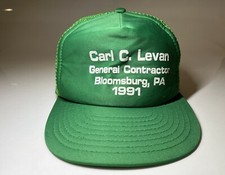Vintage Trucker Hat Flat Brim Foam Mesh Green Snapback Designer Award