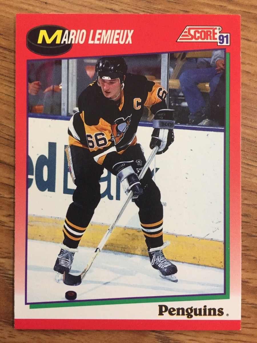 91 92 Score MARIO LEMIEUX Hockey card #200 Pittsburg Penguin