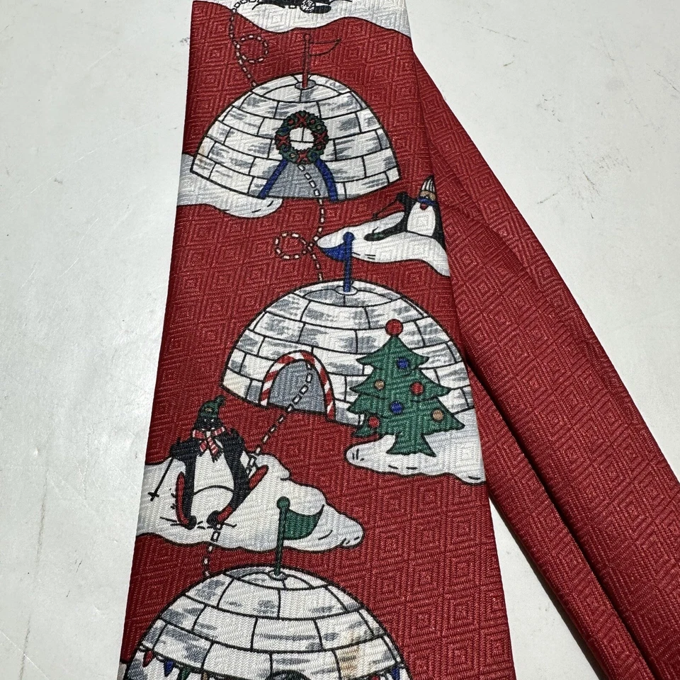 Рождественский галстук для гольфа Santa Umo Lorenzo классический винтажный художественный стиль смешной красный - Изображение 3 из 4