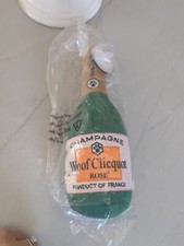 Haute Diggity Dog Woof Clicquot Rose' Champagne Bottle Dog Toy - XL- New