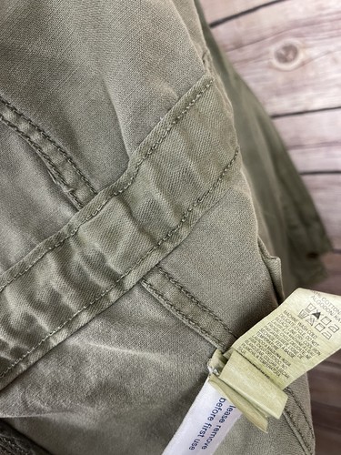 Lucky Brand Small Utility Jacket Military Green Zip Up Pockets Boho - Picture 10 of 10