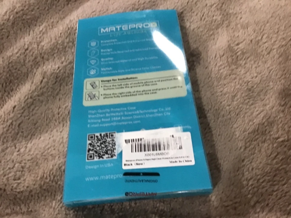 Mateprox iPhone X Diguo Funda Protectora Alta Transparente 5.8 Pulgadas Nueva Transparente/Negro Parachoques Foto 4 de 4