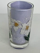 Boscul White Christmas Rose Peanut Butter Water Glass Glasses Drinking Kitchen