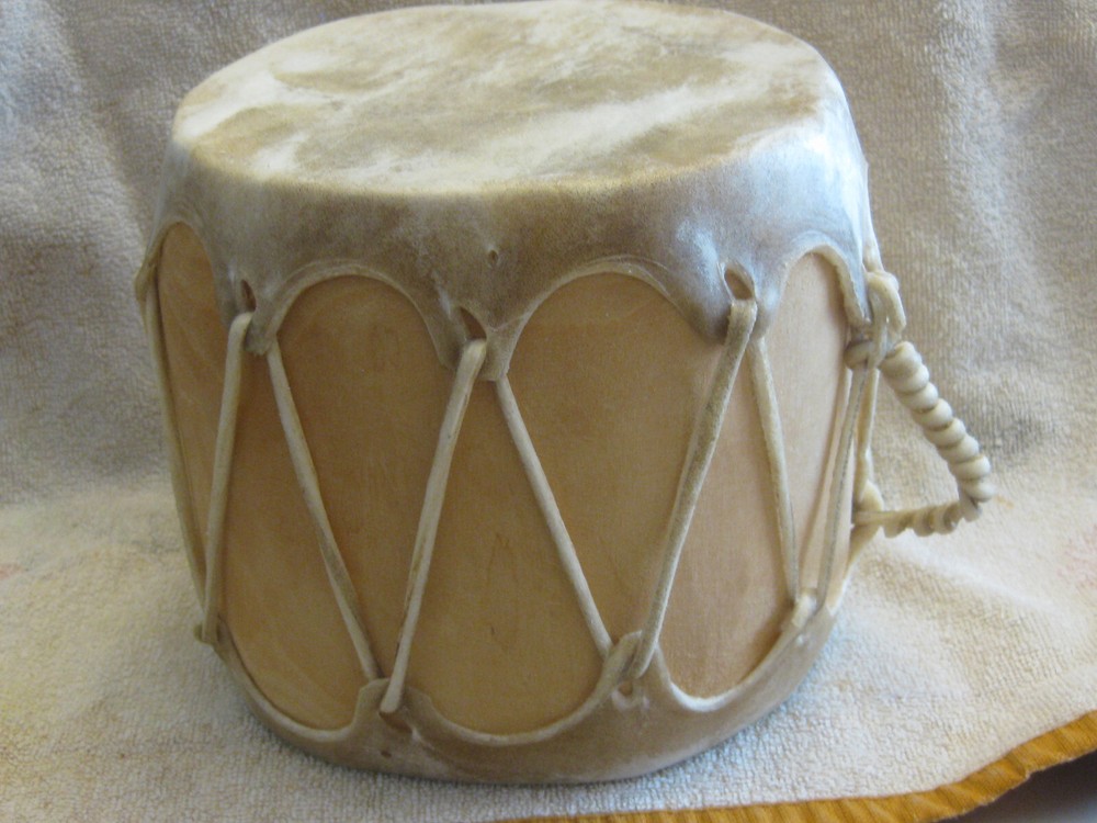6 Inch Rawhide Bongo Drum with 4.5 Inch Beautifully Crafted Heads