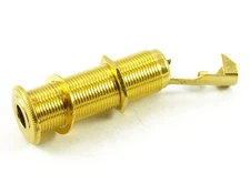 SWITCHCRAFT® PANEL JACK GOLD FITS IBANEZ & KRAMER THICK GOLD PLATED IN USA~