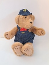 OshKosh B  gosh Teddy Bear Plush Toy Wearing Vestbak Outfit Eden Toys 14  Tall
