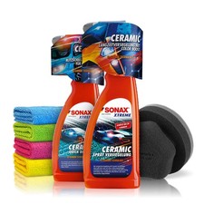 SONAX XTREME Ceramic Set Versiegelung und Quick Detailer 750ml + Pflege Zubehör