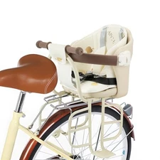 Kid's Bike seat Rear Child Carrier Bike Chair for rear mounted off white