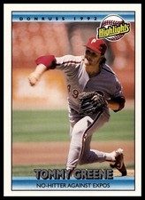 1992 Donruss #94b Tommy Greene
