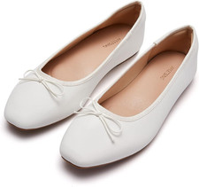 Women'S round Toe Ballet Flats Comfortable Bow Dressy Flats Shoes for Women