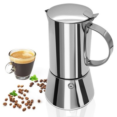 Uncoated 4 Cup Moka Pot 304 Thickened Stainless Steel Coffee Maker Stovetop  E... | eBay