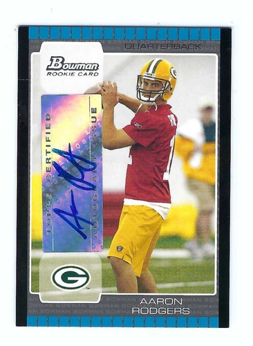 Aaron Rodgers [Autograph] #112 2005 Bowman card