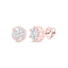 1/2CT-DIA NK FLOWER EARRING