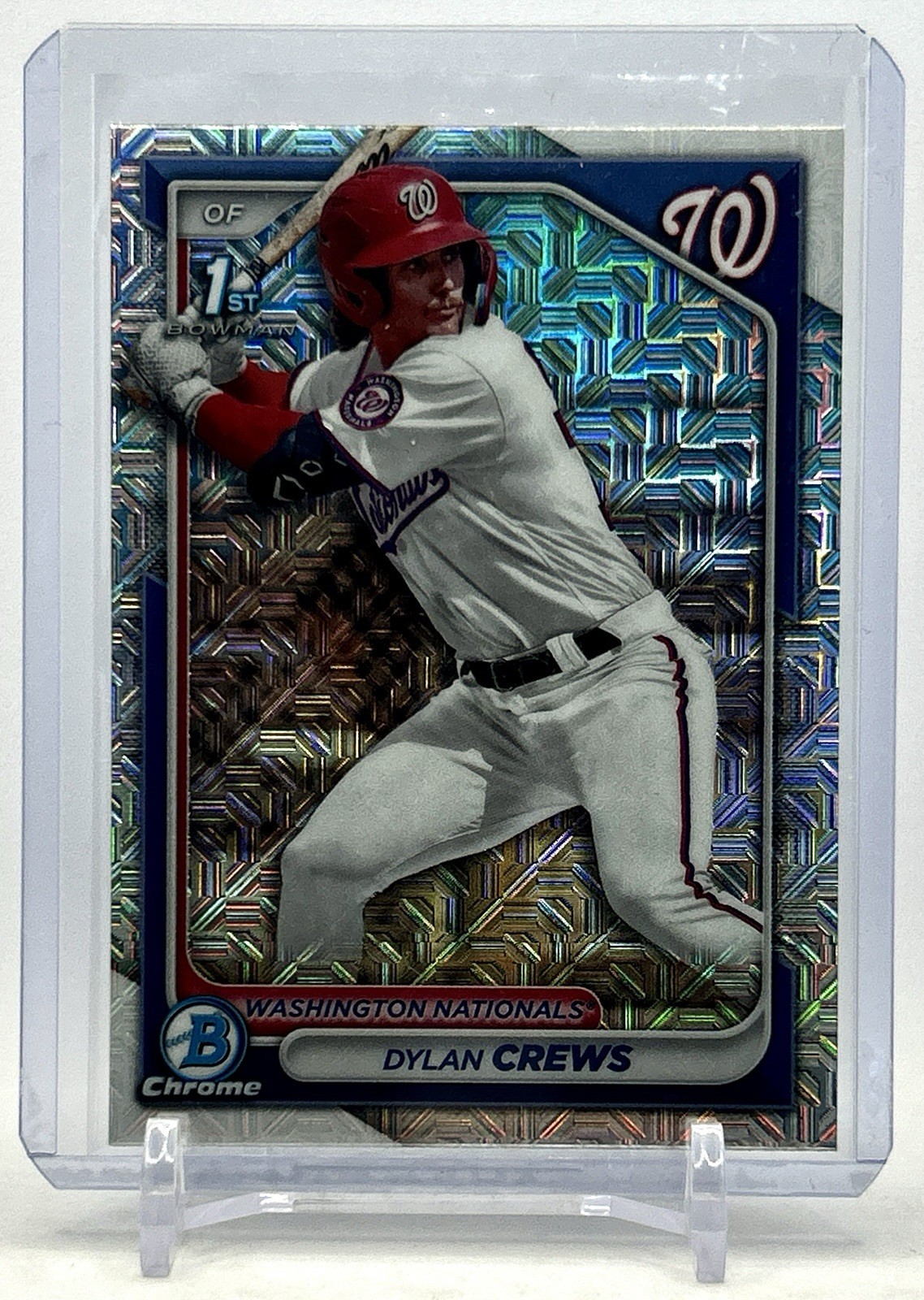 2024 Bowman Chrome Dylan Crews 1ST Rookie Mojo Refractor RC #BCP-23 Nationals