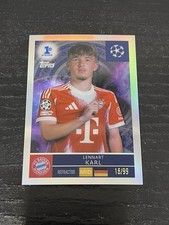 2025-26 Topps UEFA Champions League 291 Lennart Karl Chrome 1st Sticker /99