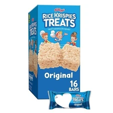 Rice Krispies Treats Marshmallow Snack Bars, Kids Snacks, Lunch Snacks, 16 Bars.