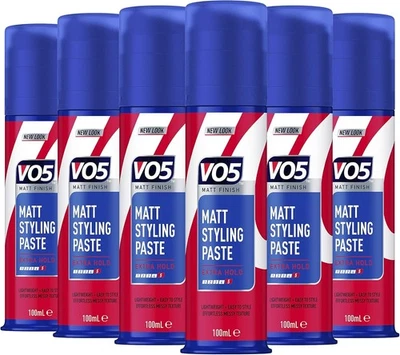 ALBERTO VO5 VO5 Matt Styling Paste 600ml (6x100ml) –Shape & Hold Hair Clay for All Hair Type