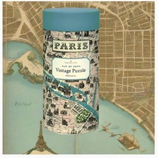 Cavallini  Co., "VINTAGE MAP OF PARIS" 1000 Piece Puzzle, NEW in GIFT TUBE