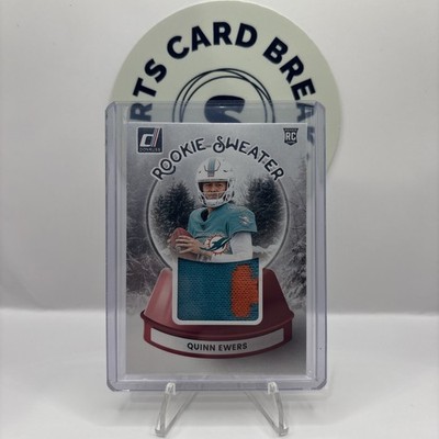 2025 Donruss Rookie Sweater Quinn Ewers #SWE-QES (RC, MEM) Miami Dolphins