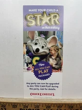 Chuck E Cheese Play Packages Information Flier Vintage