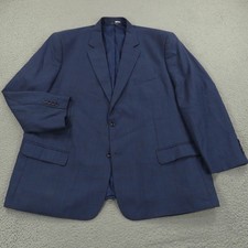 Oak Hill Blazer 54L Windowpane Check Plaid Sport Coat Jacket DXL Rayon Perfect
