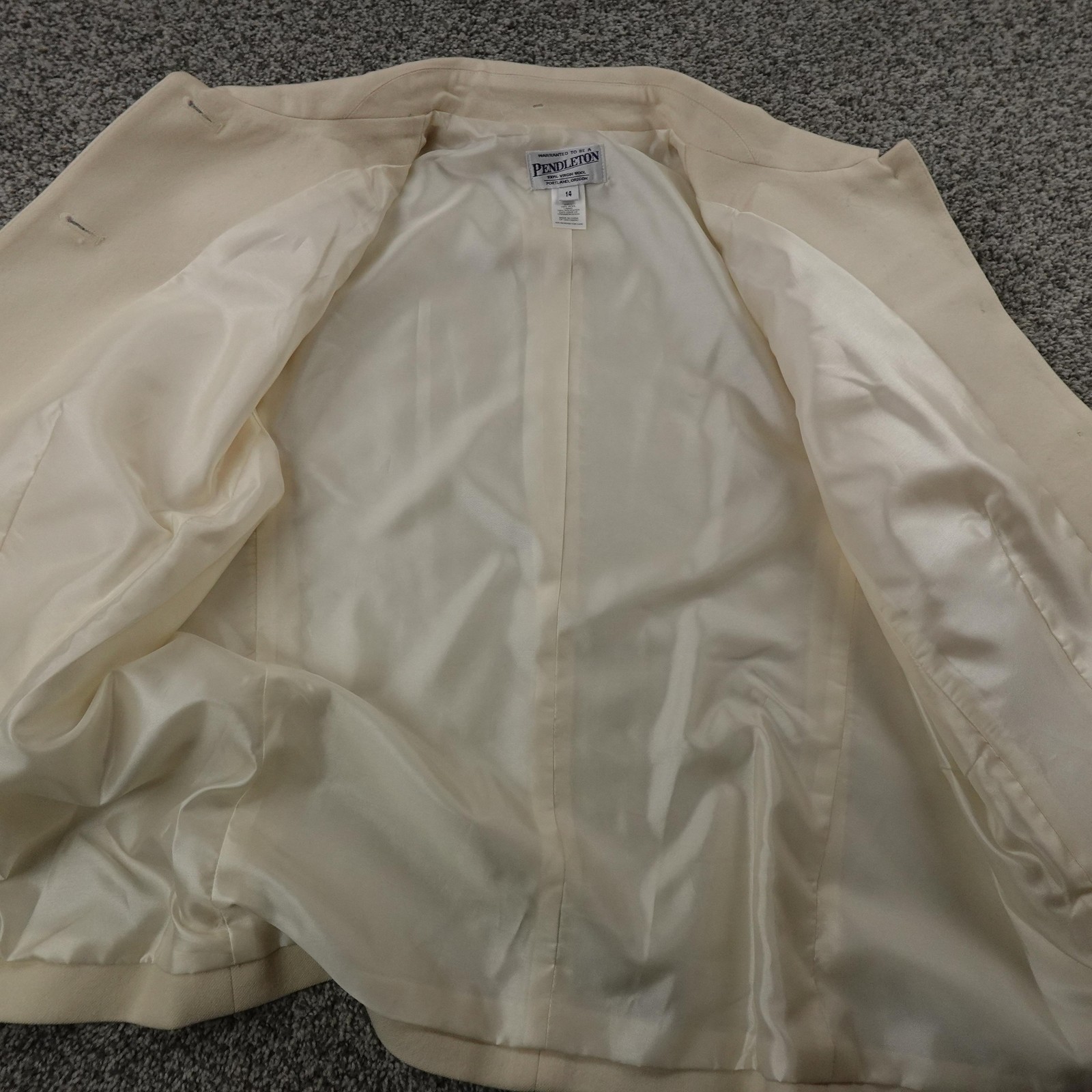 Pendleton Jacket Womens 14 White Wool Embroidered… - image 7